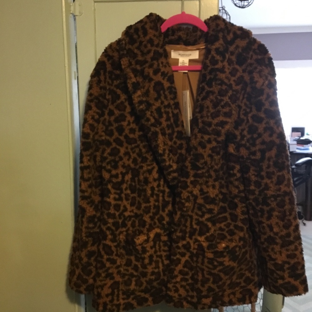 Leopard print Sherpa Jacket